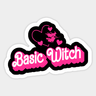 Funny Basic Witch Lazy Costume Girls Women Funny Halloween Sticker